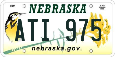 NE license plate ATI975