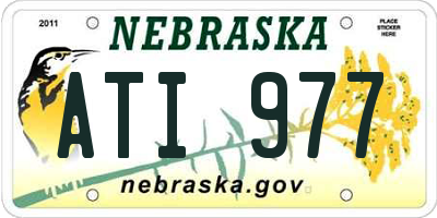 NE license plate ATI977