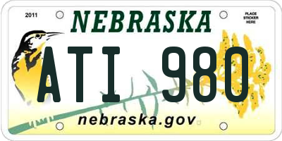 NE license plate ATI980