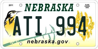 NE license plate ATI994