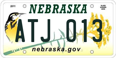 NE license plate ATJ013