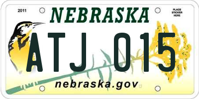NE license plate ATJ015