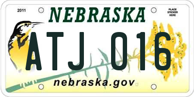 NE license plate ATJ016