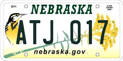 NE license plate ATJ017