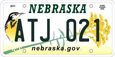 NE license plate ATJ021