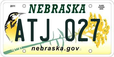 NE license plate ATJ027