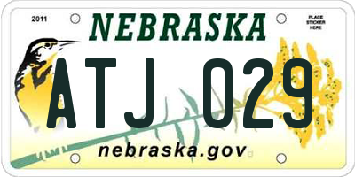 NE license plate ATJ029