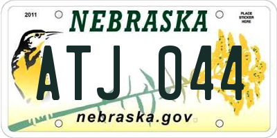 NE license plate ATJ044