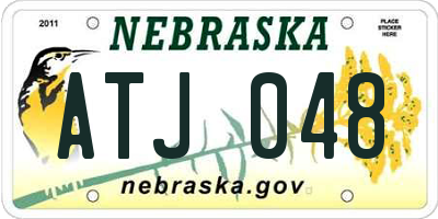 NE license plate ATJ048