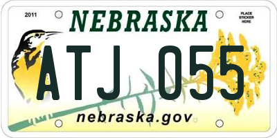 NE license plate ATJ055