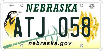 NE license plate ATJ058
