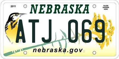 NE license plate ATJ069