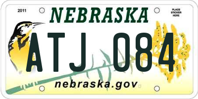 NE license plate ATJ084