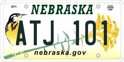 NE license plate ATJ101