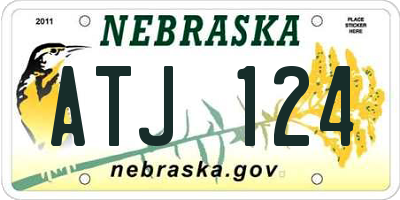 NE license plate ATJ124