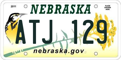 NE license plate ATJ129