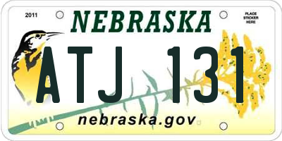NE license plate ATJ131