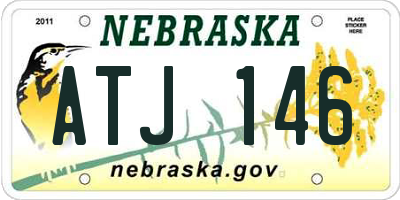 NE license plate ATJ146