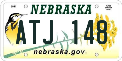 NE license plate ATJ148