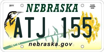 NE license plate ATJ155