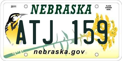 NE license plate ATJ159
