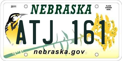 NE license plate ATJ161