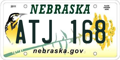 NE license plate ATJ168