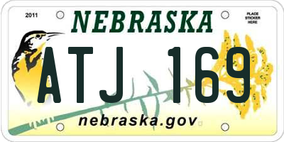 NE license plate ATJ169