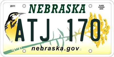 NE license plate ATJ170