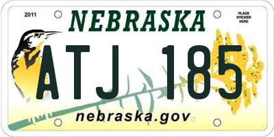NE license plate ATJ185
