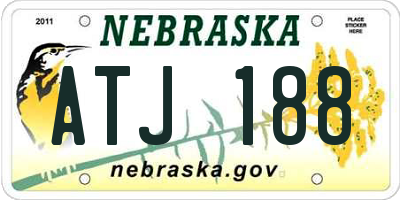 NE license plate ATJ188