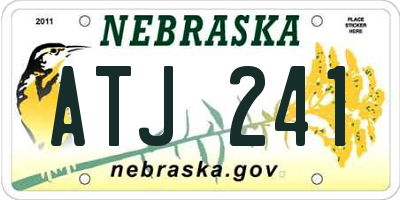 NE license plate ATJ241