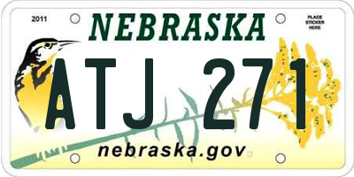 NE license plate ATJ271