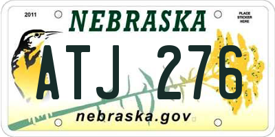 NE license plate ATJ276