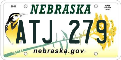 NE license plate ATJ279