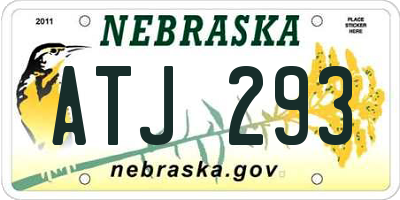 NE license plate ATJ293