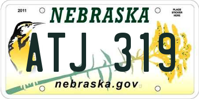 NE license plate ATJ319
