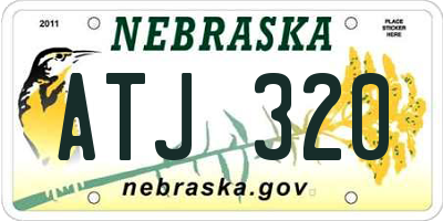 NE license plate ATJ320