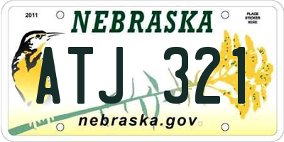 NE license plate ATJ321
