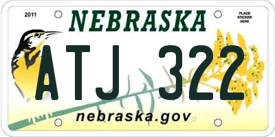 NE license plate ATJ322