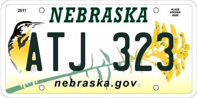 NE license plate ATJ323
