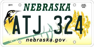 NE license plate ATJ324