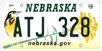 NE license plate ATJ328