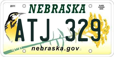 NE license plate ATJ329