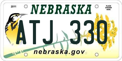 NE license plate ATJ330