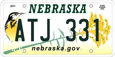 NE license plate ATJ331