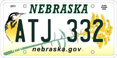 NE license plate ATJ332