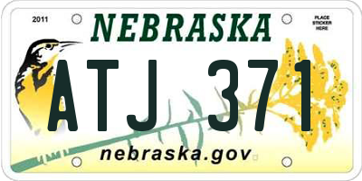 NE license plate ATJ371