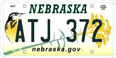 NE license plate ATJ372