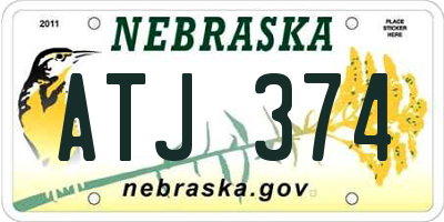NE license plate ATJ374